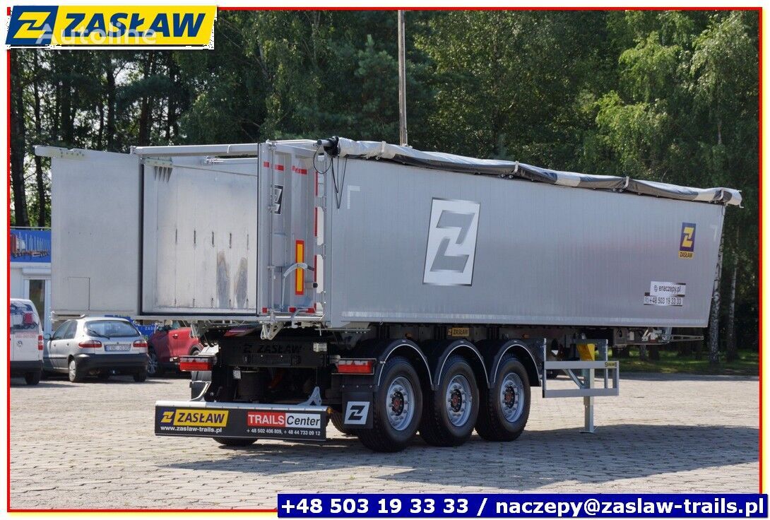 nieuw Zasław 43 m³ tipping semi-trailer Light up 5.690 kg ! READY ! graantruck oplegger