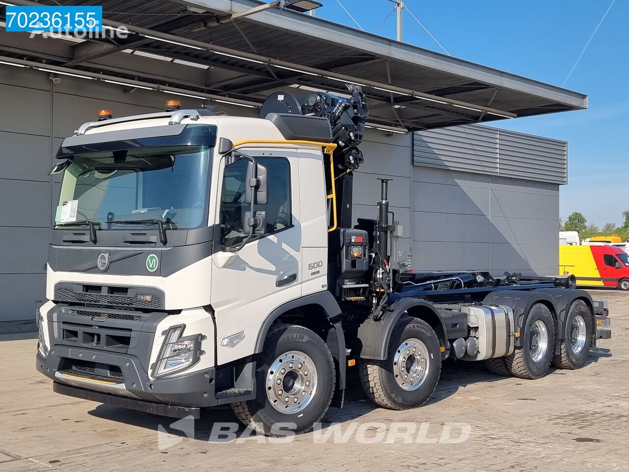 Volvo FMX 500 8X4 HIAB X HiDuo 228 E 6 Kran 25t Hooklift Euro 6