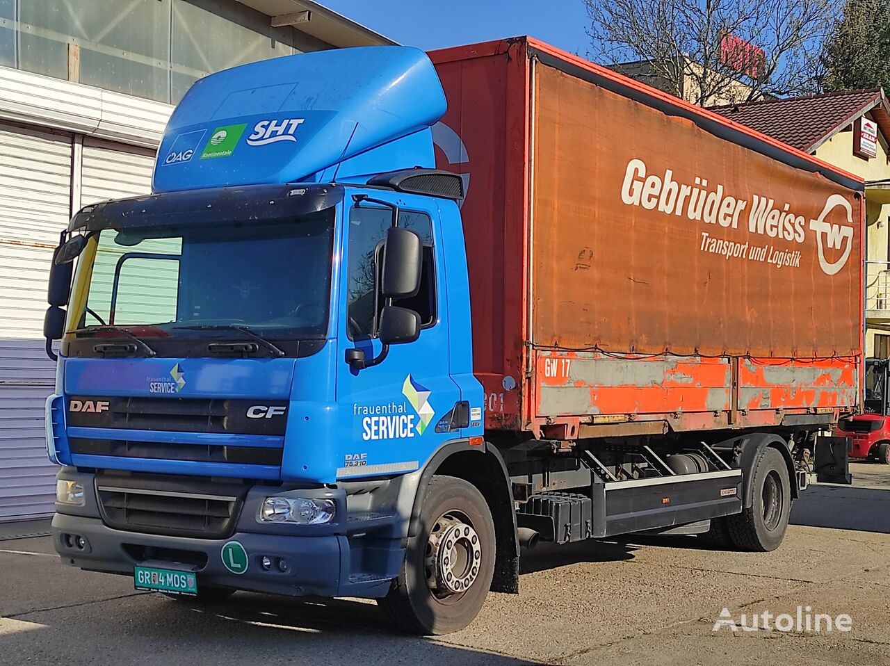 DAF CF75.310 huifzeilen vrachtwagen