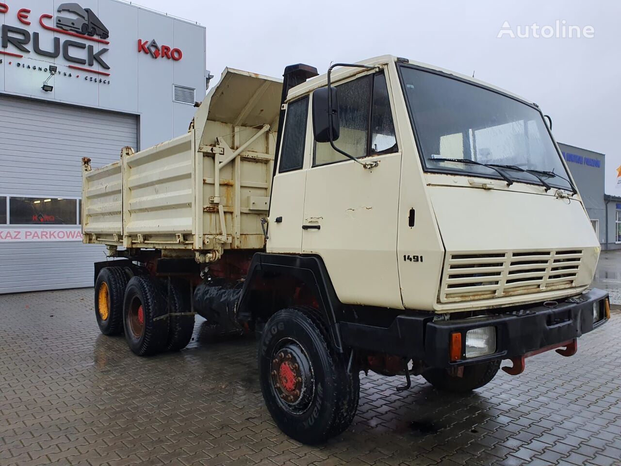 Steyr 1491-MAN, Full Steel 6x6, Manual Pump  kipper vrachtwagen