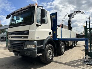 DAF CF 85.410 8x4 + CRANE HIAB 477 E-6 + JIB 100X-4 (27m) - EURO 5 - open laadbak vrachtwagen
