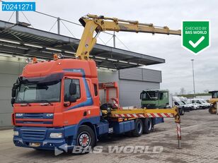 DAF CF85.360 6X2 NL-Truck Manual Hiab 477 EP-5 XS Hipro Kran Crane E open laadbak vrachtwagen