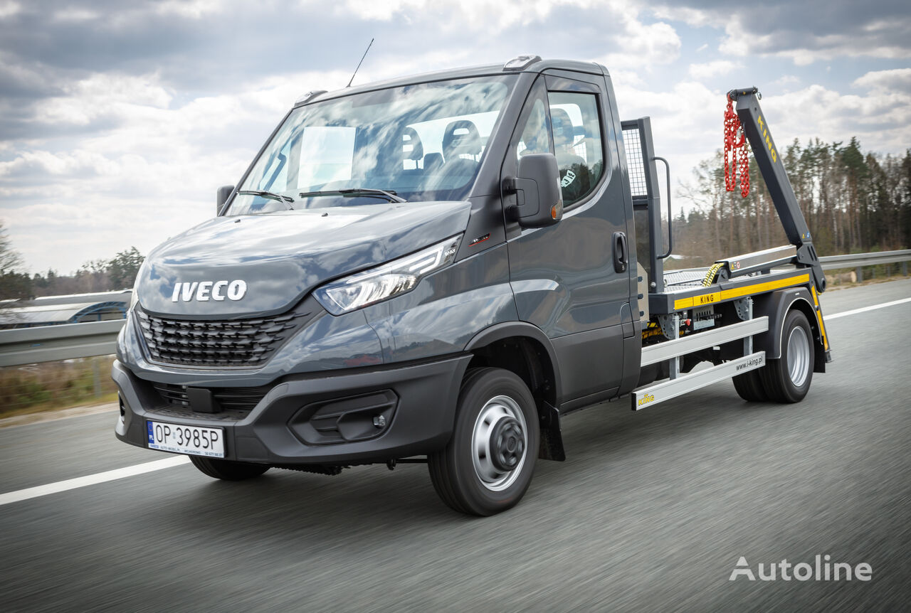 nieuw IVECO Daily 70C18 + KING Bramowiec / Skiploader / Absetzkipper portaalarmsysteem truck