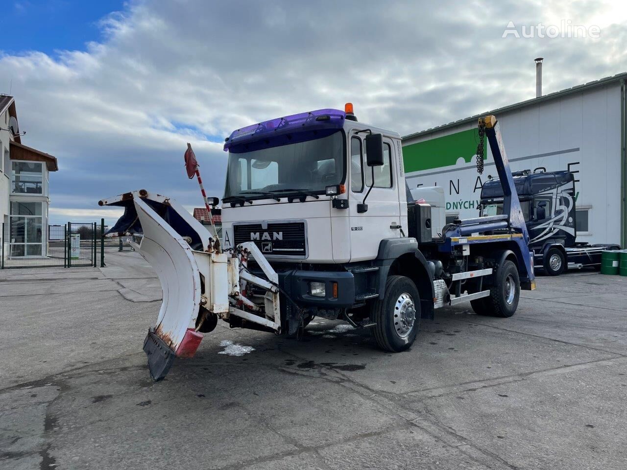 MAN 19.293 4X4 reťazový naťahovač kontajnerov s nadstavbou FORNAL NK portaalarmsysteem truck