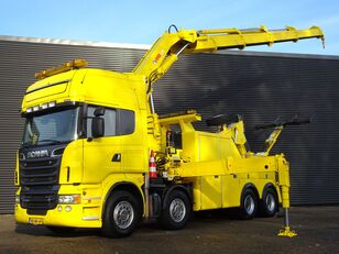 Scania R500 8x4 / ABSCHLEPP - KRAN / TOW TRUCK - CRANE takelwagen