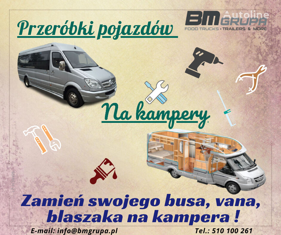 nieuw BM Grupa Przeróbki busów, vanów na kampery, Spezialumbauten - Umwandlung  verkoopwagen