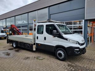 IVECO Daily 70C18/ Krane HMF 340/ Remote/ Traffic Warning Board vrachtwagen platte bak