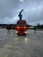 Scania R580 crane truck w/ 78 t/m Palfinger crane. Jib, winch and front vrachtwagen platte bak